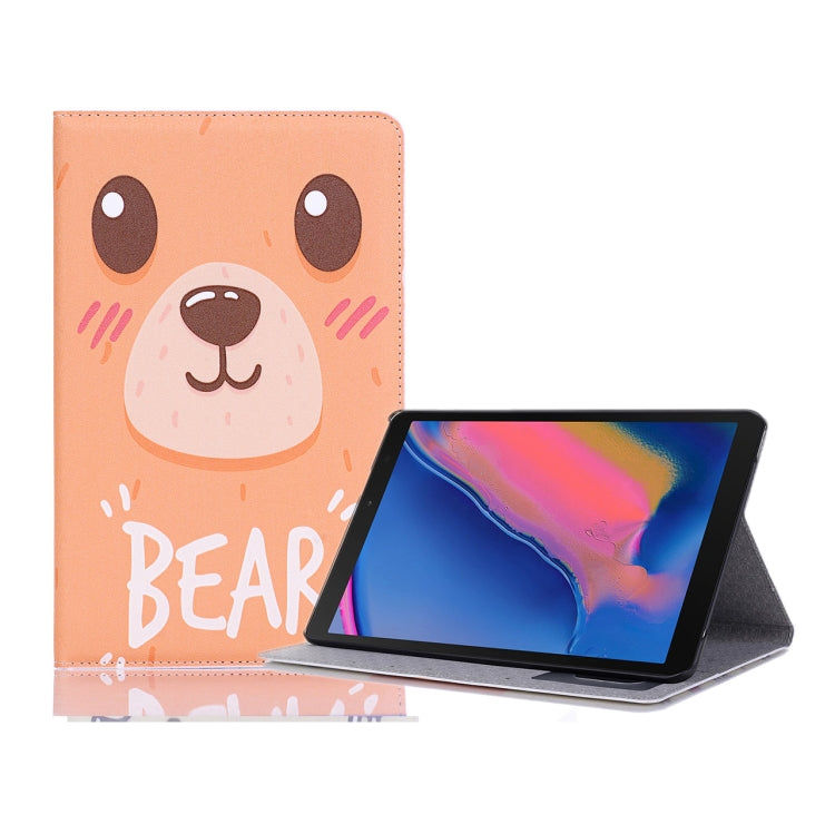 جراب جلدي أفقي قابل للطي مع فتحات للبطاقات وحامل ومحفظة وإطار صور لجهاز Galaxy Tab A 8.0 (2019)