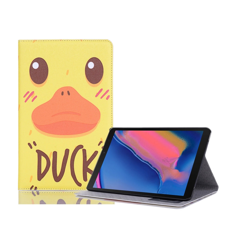 جراب جلدي أفقي قابل للطي مع فتحات للبطاقات وحامل ومحفظة وإطار صور لجهاز Galaxy Tab A 8.0 (2019)