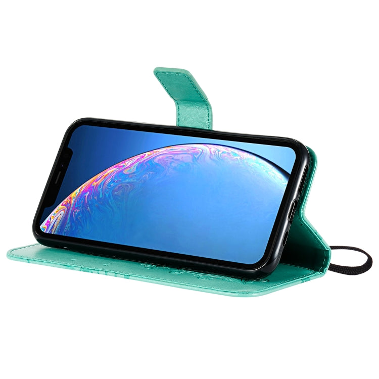 Pressed Printing Butterfly Pattern Horizontal Flip PU Leather Case with Holder & Card Slots & Wallet & Lanyard, For iPhone 11 Pro, For iPhone 11, For iPhone 11 Pro Max, For OPPO A1K / C2, For Vivo Y93 / Y91 / Y95, For Huawei P20 Lite 2019 / Nova 5i