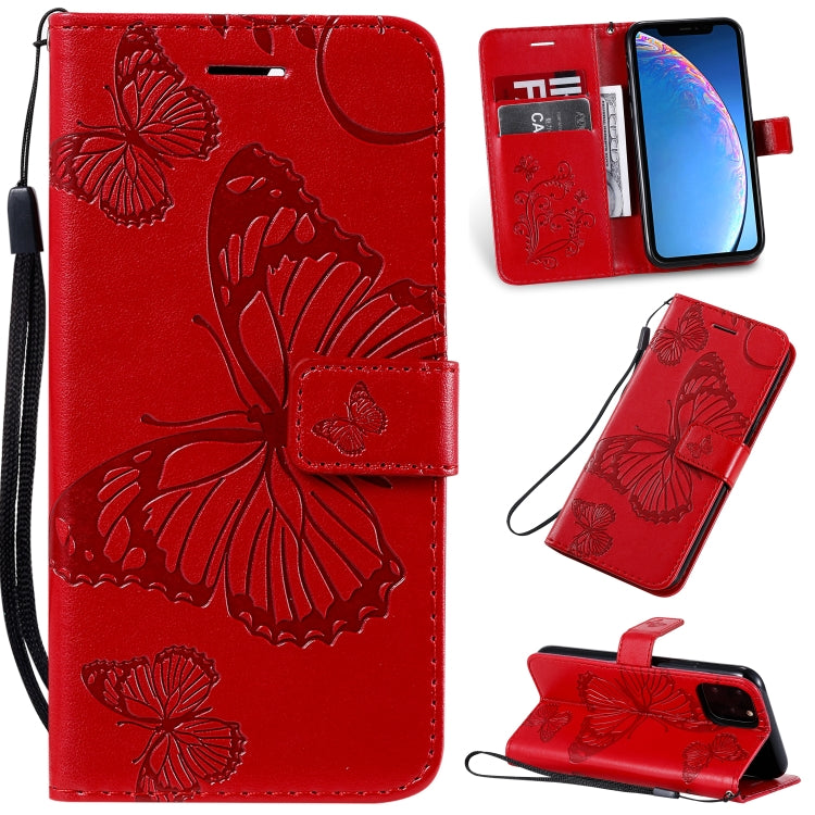 Pressed Printing Butterfly Pattern Horizontal Flip PU Leather Case with Holder & Card Slots & Wallet & Lanyard, For iPhone 11 Pro, For iPhone 11, For iPhone 11 Pro Max, For OPPO A1K / C2, For Vivo Y93 / Y91 / Y95, For Huawei P20 Lite 2019 / Nova 5i