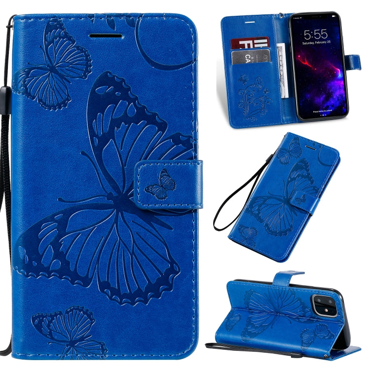Pressed Printing Butterfly Pattern Horizontal Flip PU Leather Case with Holder & Card Slots & Wallet & Lanyard, For iPhone 11 Pro, For iPhone 11, For iPhone 11 Pro Max, For OPPO A1K / C2, For Vivo Y93 / Y91 / Y95, For Huawei P20 Lite 2019 / Nova 5i