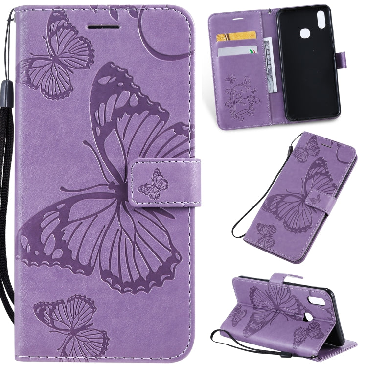 Pressed Printing Butterfly Pattern Horizontal Flip PU Leather Case with Holder & Card Slots & Wallet & Lanyard, For iPhone 11 Pro, For iPhone 11, For iPhone 11 Pro Max, For OPPO A1K / C2, For Vivo Y93 / Y91 / Y95, For Huawei P20 Lite 2019 / Nova 5i