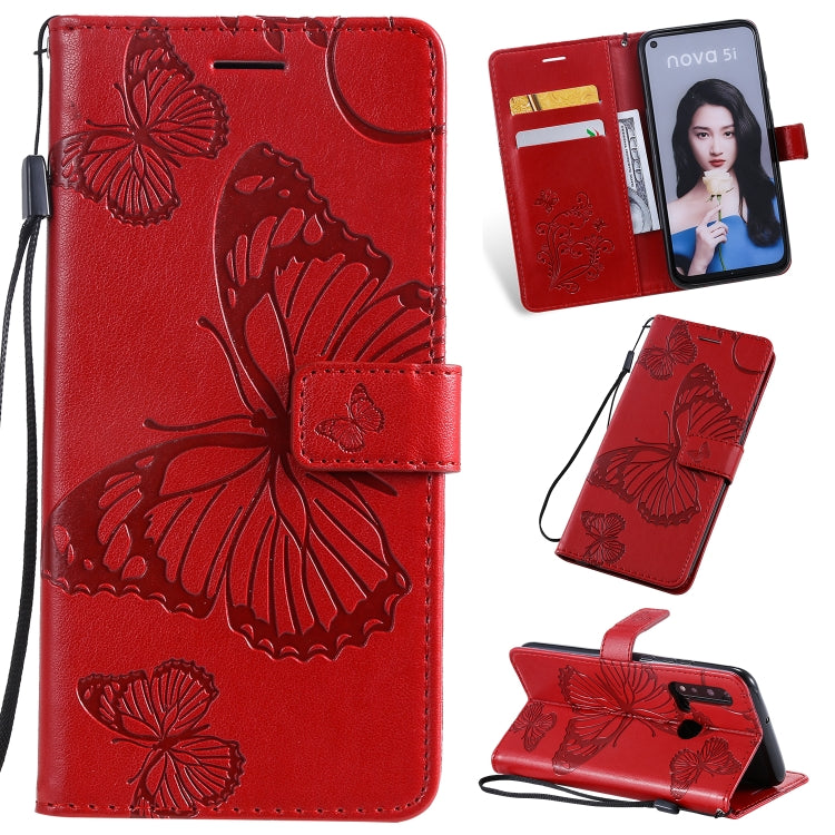 Pressed Printing Butterfly Pattern Horizontal Flip PU Leather Case with Holder & Card Slots & Wallet & Lanyard, For iPhone 11 Pro, For iPhone 11, For iPhone 11 Pro Max, For OPPO A1K / C2, For Vivo Y93 / Y91 / Y95, For Huawei P20 Lite 2019 / Nova 5i