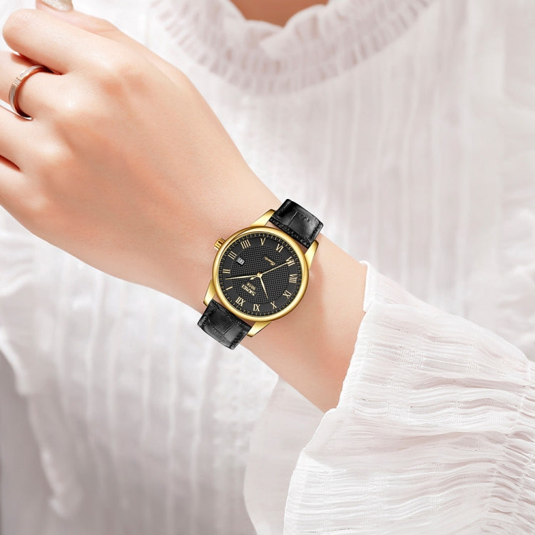 SKMEI 9058 Multifunctional Outdoor Fashion Waterproof Gold Shell Quartz Wrist Watch