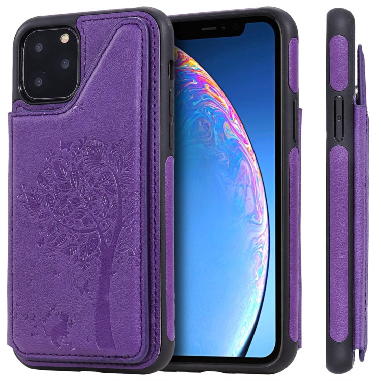 Cat Tree Embossing Pattern Shockproof Protective Case with Card Slots & Photo Frame, For iPhone 11 Pro, For iPhone 11, For iPhone 11 Pro Max, For Galaxy A50, For Galaxy Note 8, For Galaxy Note 9, For Galaxy Note 10+, For Galaxy Note 10