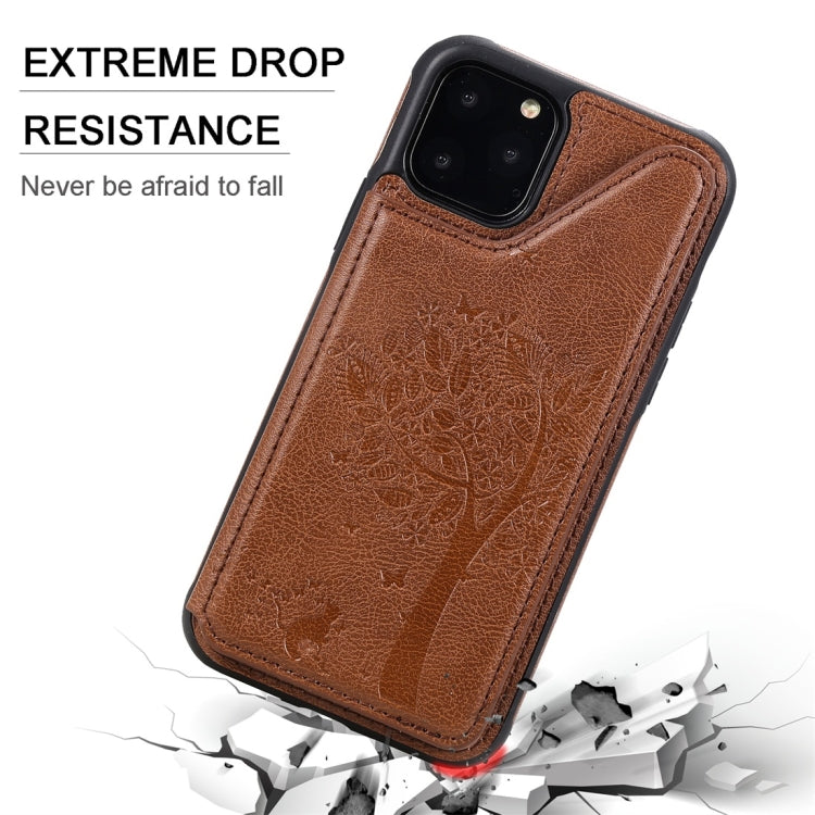 Cat Tree Embossing Pattern Shockproof Protective Case with Card Slots & Photo Frame, For iPhone 11 Pro, For iPhone 11, For iPhone 11 Pro Max, For Galaxy A50, For Galaxy Note 8, For Galaxy Note 9, For Galaxy Note 10+, For Galaxy Note 10