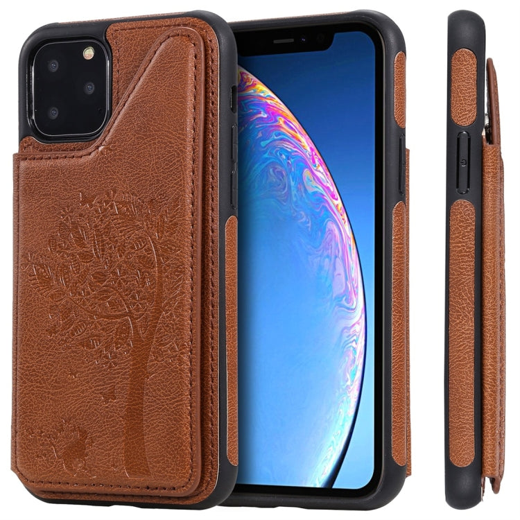 Cat Tree Embossing Pattern Shockproof Protective Case with Card Slots & Photo Frame, For iPhone 11 Pro, For iPhone 11, For iPhone 11 Pro Max, For Galaxy A50, For Galaxy Note 8, For Galaxy Note 9, For Galaxy Note 10+, For Galaxy Note 10