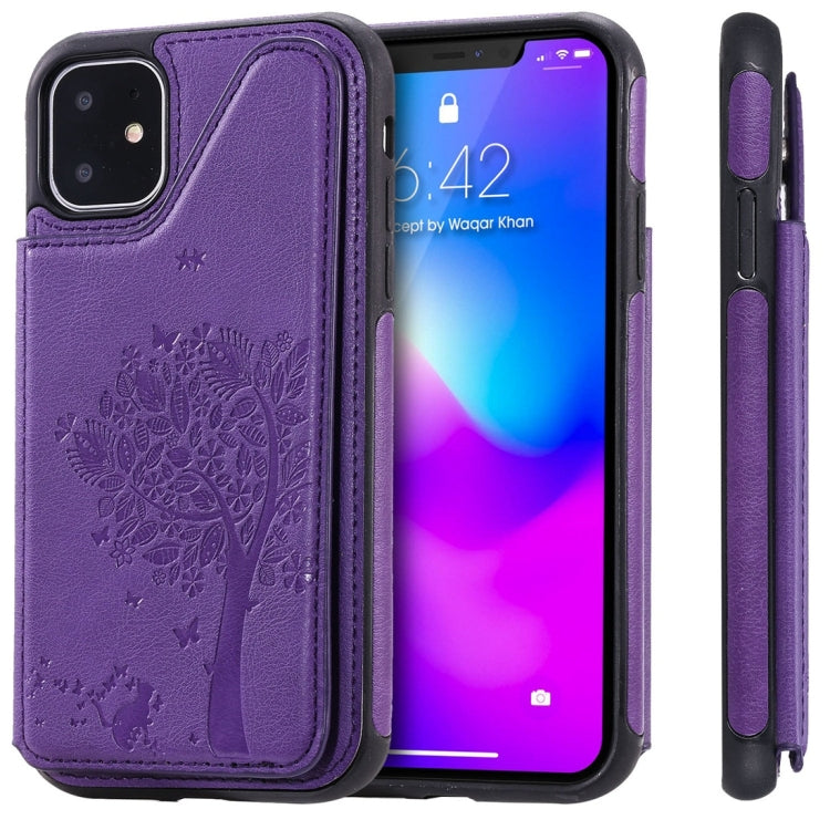 Cat Tree Embossing Pattern Shockproof Protective Case with Card Slots & Photo Frame, For iPhone 11 Pro, For iPhone 11, For iPhone 11 Pro Max, For Galaxy A50, For Galaxy Note 8, For Galaxy Note 9, For Galaxy Note 10+, For Galaxy Note 10