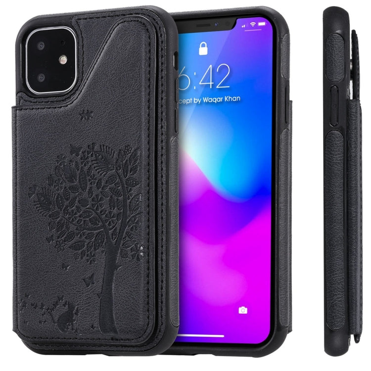 Cat Tree Embossing Pattern Shockproof Protective Case with Card Slots & Photo Frame, For iPhone 11 Pro, For iPhone 11, For iPhone 11 Pro Max, For Galaxy A50, For Galaxy Note 8, For Galaxy Note 9, For Galaxy Note 10+, For Galaxy Note 10