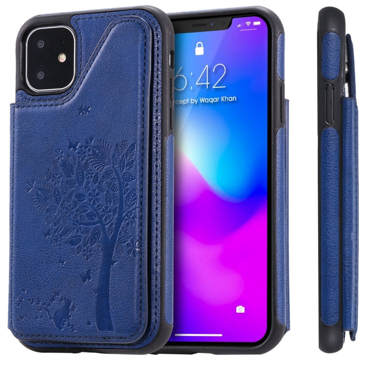 Cat Tree Embossing Pattern Shockproof Protective Case with Card Slots & Photo Frame, For iPhone 11 Pro, For iPhone 11, For iPhone 11 Pro Max, For Galaxy A50, For Galaxy Note 8, For Galaxy Note 9, For Galaxy Note 10+, For Galaxy Note 10