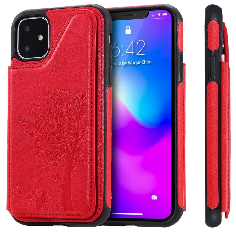 Cat Tree Embossing Pattern Shockproof Protective Case with Card Slots & Photo Frame, For iPhone 11 Pro, For iPhone 11, For iPhone 11 Pro Max, For Galaxy A50, For Galaxy Note 8, For Galaxy Note 9, For Galaxy Note 10+, For Galaxy Note 10