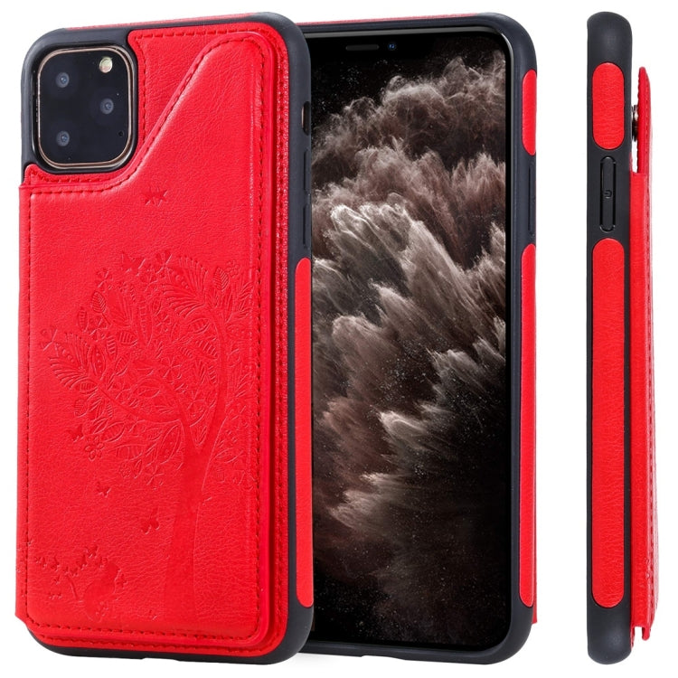 Cat Tree Embossing Pattern Shockproof Protective Case with Card Slots & Photo Frame, For iPhone 11 Pro, For iPhone 11, For iPhone 11 Pro Max, For Galaxy A50, For Galaxy Note 8, For Galaxy Note 9, For Galaxy Note 10+, For Galaxy Note 10