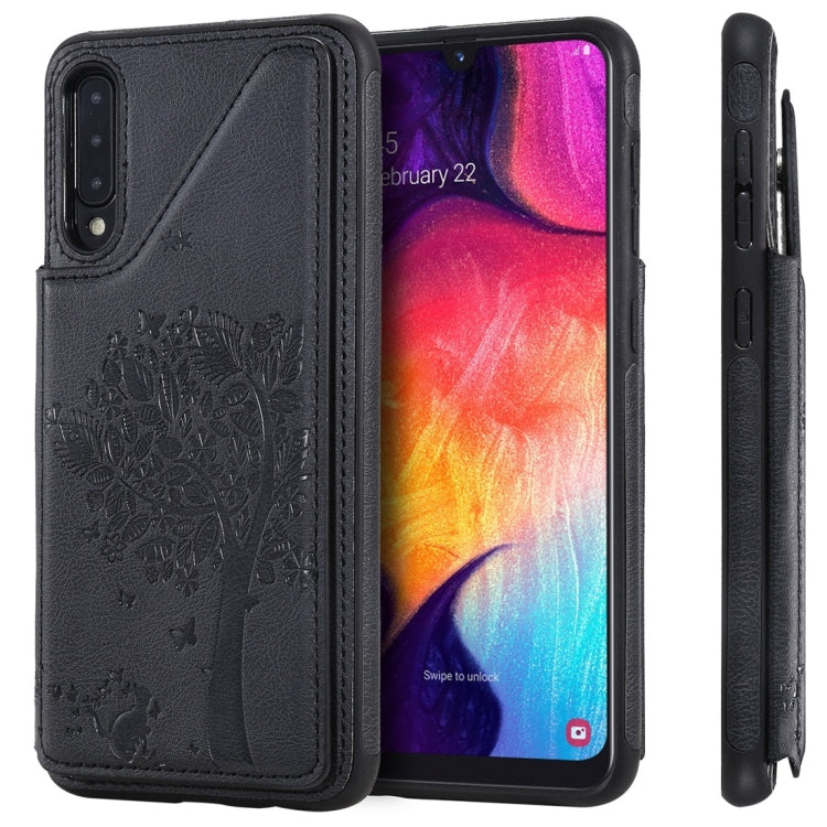 Cat Tree Embossing Pattern Shockproof Protective Case with Card Slots & Photo Frame, For iPhone 11 Pro, For iPhone 11, For iPhone 11 Pro Max, For Galaxy A50, For Galaxy Note 8, For Galaxy Note 9, For Galaxy Note 10+, For Galaxy Note 10