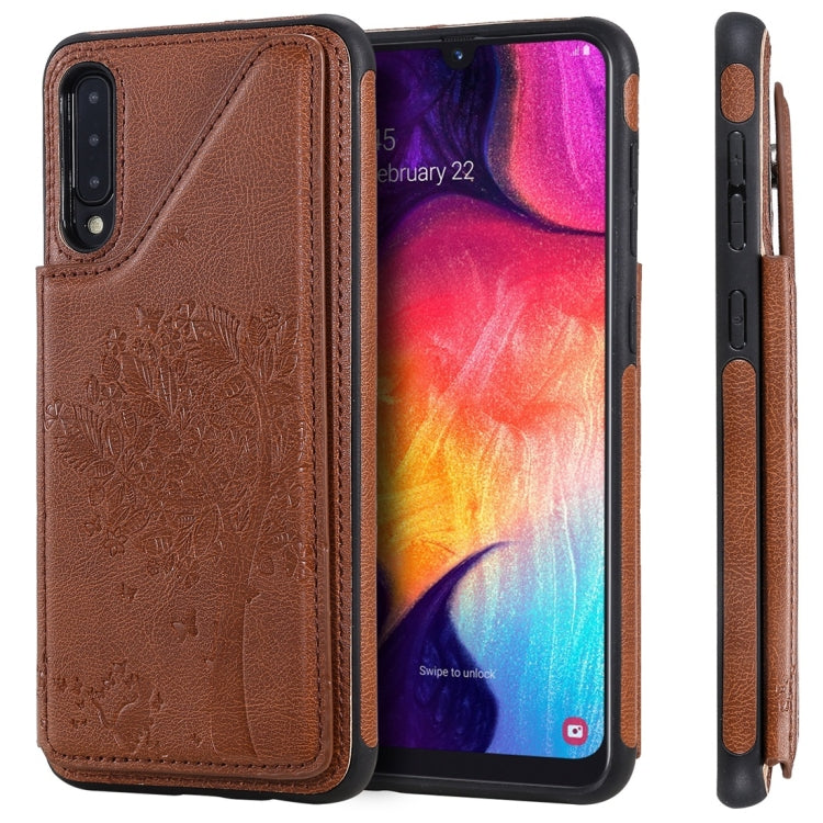 Cat Tree Embossing Pattern Shockproof Protective Case with Card Slots & Photo Frame, For iPhone 11 Pro, For iPhone 11, For iPhone 11 Pro Max, For Galaxy A50, For Galaxy Note 8, For Galaxy Note 9, For Galaxy Note 10+, For Galaxy Note 10