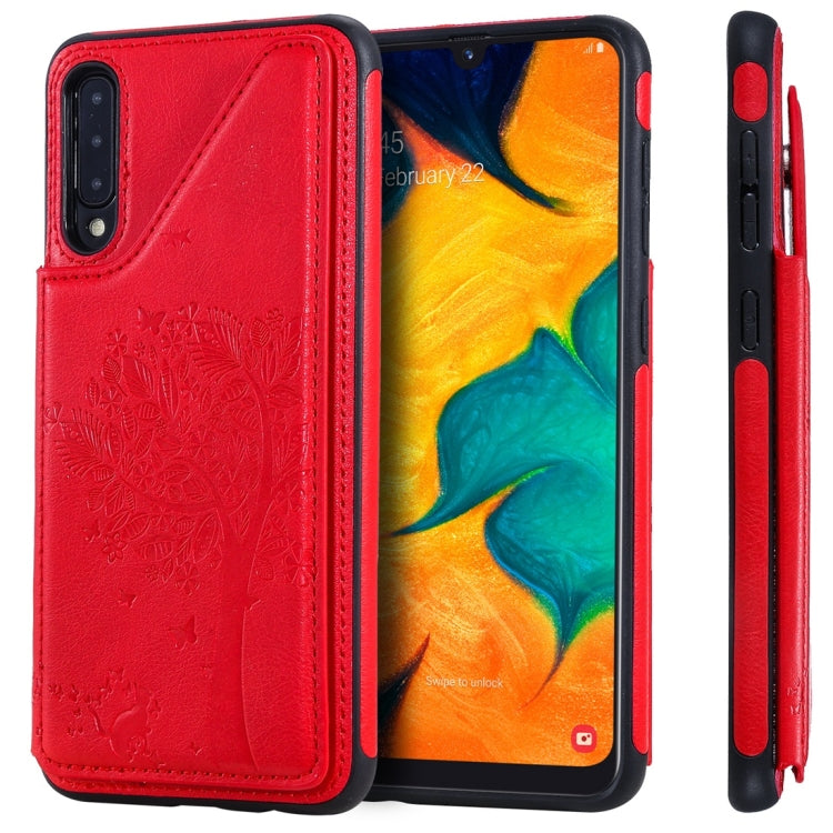 Cat Tree Embossing Pattern Shockproof Protective Case with Card Slots & Photo Frame, For iPhone 11 Pro, For iPhone 11, For iPhone 11 Pro Max, For Galaxy A50, For Galaxy Note 8, For Galaxy Note 9, For Galaxy Note 10+, For Galaxy Note 10