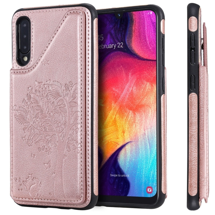 Cat Tree Embossing Pattern Shockproof Protective Case with Card Slots & Photo Frame, For iPhone 11 Pro, For iPhone 11, For iPhone 11 Pro Max, For Galaxy A50, For Galaxy Note 8, For Galaxy Note 9, For Galaxy Note 10+, For Galaxy Note 10