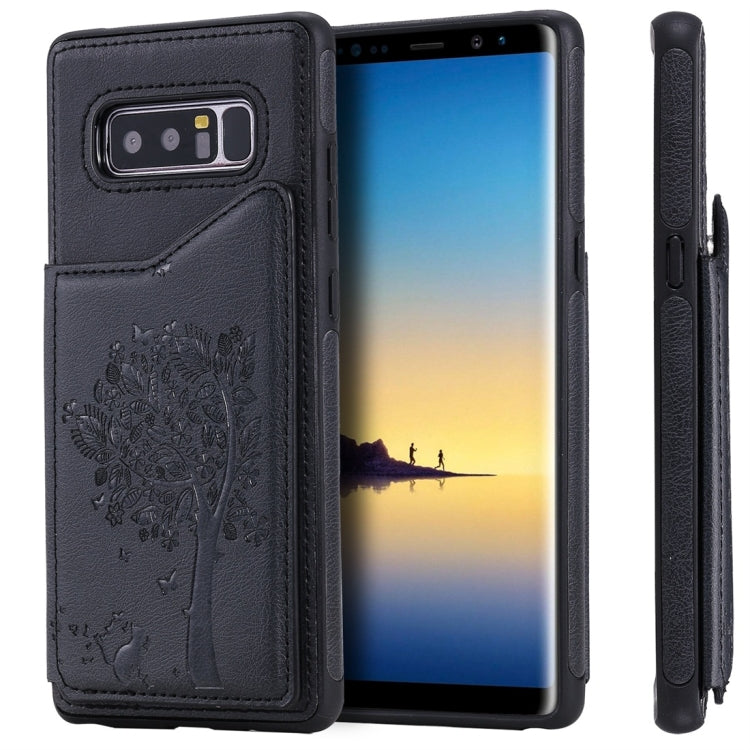 Cat Tree Embossing Pattern Shockproof Protective Case with Card Slots & Photo Frame, For iPhone 11 Pro, For iPhone 11, For iPhone 11 Pro Max, For Galaxy A50, For Galaxy Note 8, For Galaxy Note 9, For Galaxy Note 10+, For Galaxy Note 10