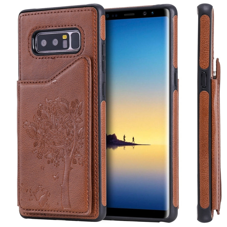 Cat Tree Embossing Pattern Shockproof Protective Case with Card Slots & Photo Frame, For iPhone 11 Pro, For iPhone 11, For iPhone 11 Pro Max, For Galaxy A50, For Galaxy Note 8, For Galaxy Note 9, For Galaxy Note 10+, For Galaxy Note 10