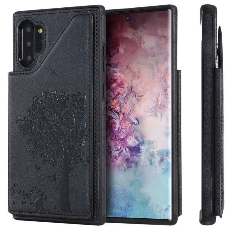 Cat Tree Embossing Pattern Shockproof Protective Case with Card Slots & Photo Frame, For iPhone 11 Pro, For iPhone 11, For iPhone 11 Pro Max, For Galaxy A50, For Galaxy Note 8, For Galaxy Note 9, For Galaxy Note 10+, For Galaxy Note 10