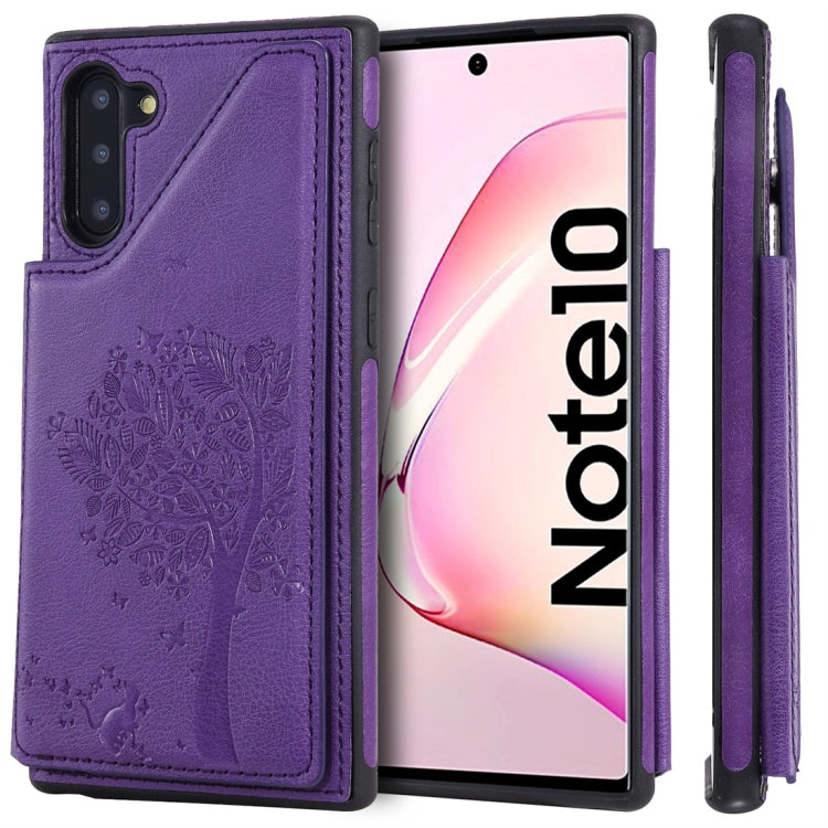 Cat Tree Embossing Pattern Shockproof Protective Case with Card Slots & Photo Frame, For iPhone 11 Pro, For iPhone 11, For iPhone 11 Pro Max, For Galaxy A50, For Galaxy Note 8, For Galaxy Note 9, For Galaxy Note 10+, For Galaxy Note 10
