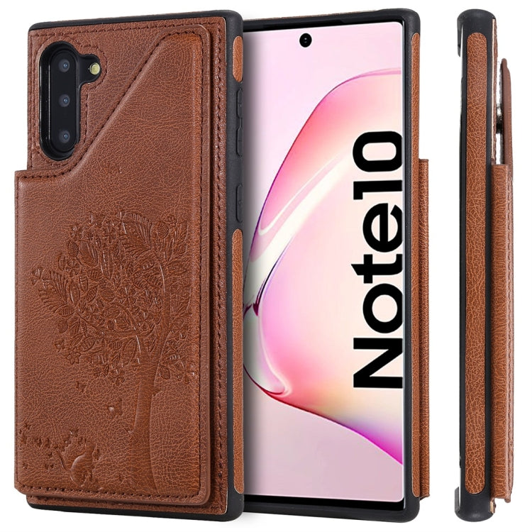 Cat Tree Embossing Pattern Shockproof Protective Case with Card Slots & Photo Frame, For iPhone 11 Pro, For iPhone 11, For iPhone 11 Pro Max, For Galaxy A50, For Galaxy Note 8, For Galaxy Note 9, For Galaxy Note 10+, For Galaxy Note 10