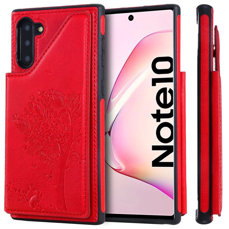 Cat Tree Embossing Pattern Shockproof Protective Case with Card Slots & Photo Frame, For iPhone 11 Pro, For iPhone 11, For iPhone 11 Pro Max, For Galaxy A50, For Galaxy Note 8, For Galaxy Note 9, For Galaxy Note 10+, For Galaxy Note 10