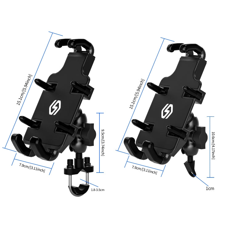 حامل هاتف للدراجات النارية من سبائك الألومنيوم بالكامل WUPP CS-1205A1، CS-1205A1