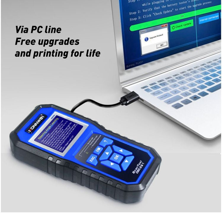 KONNWEI KW450 Car 2.8 inch TFT Color Screen Battery Tester Support 2 Languages / System XP WIN7 WIN8 WIN10, KW450