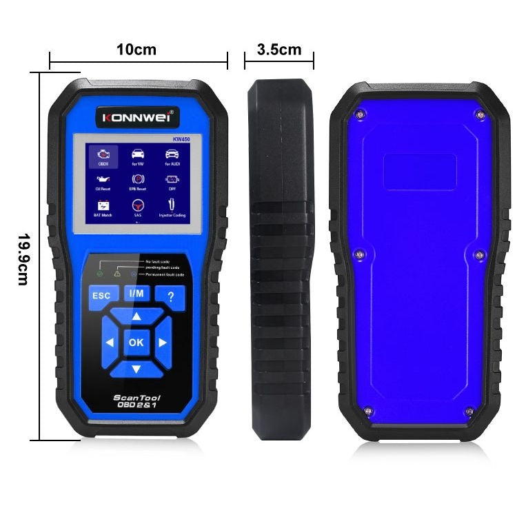 KONNWEI KW450 Car 2.8 inch TFT Color Screen Battery Tester Support 2 Languages / System XP WIN7 WIN8 WIN10, KW450