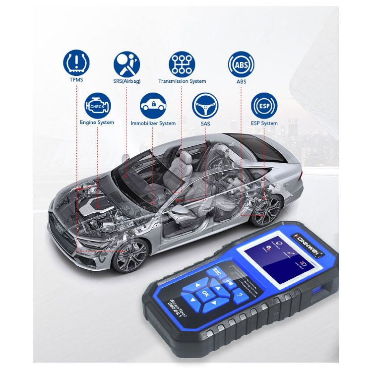 KONNWEI KW450 Car 2.8 inch TFT Color Screen Battery Tester Support 2 Languages / System XP WIN7 WIN8 WIN10, KW450