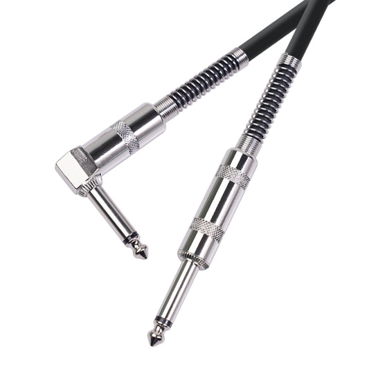 TC048SL 6.35mm Plug Straight to Elbow Electric Guitar Audio Cable