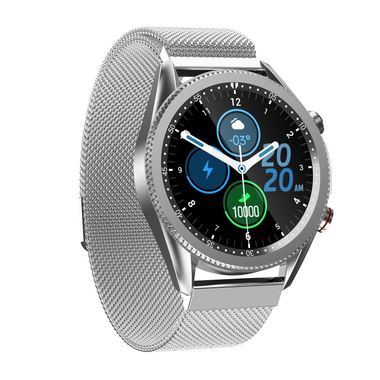 M98 1.28 inch IPS Color Screen IP67 Waterproof Smart Watch, Support Sleep Monitor / Heart Rate Monitor / Bluetooth Call, Style:Steel Strap