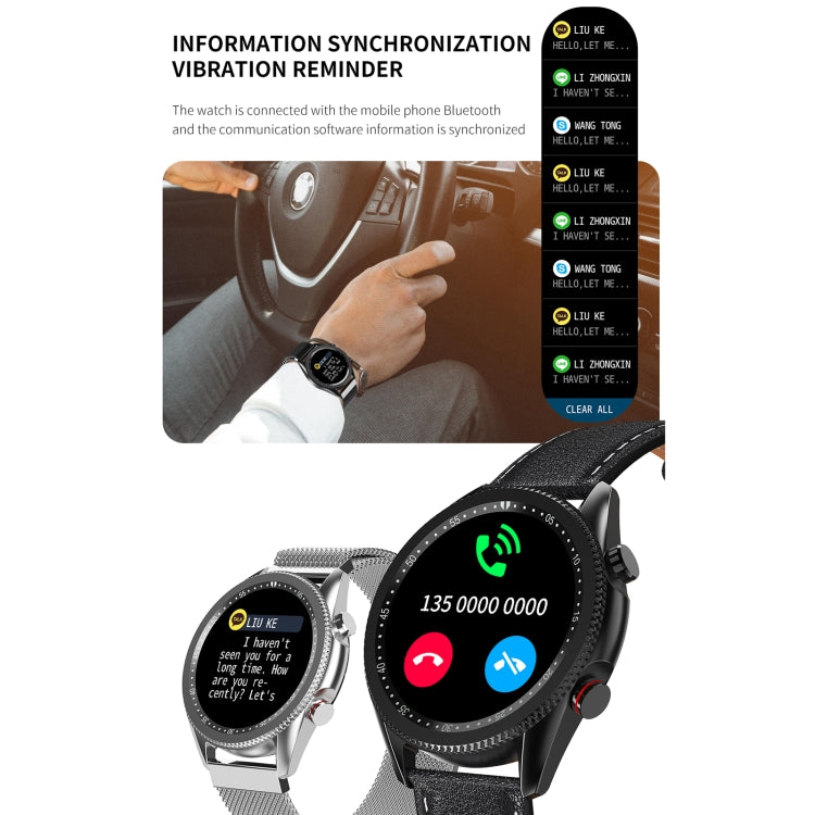 M98 1.28 inch IPS Color Screen IP67 Waterproof Smart Watch, Support Sleep Monitor / Heart Rate Monitor / Bluetooth Call, Style:Steel Strap