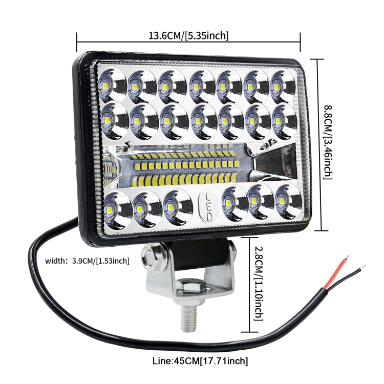 قطعتان من مصباح العمل المُعدّل WUPP CS-1243A1 لسيارة، 4 بوصات، مربع، 20 مصباح LED، كشاف كشاف مُعدّل، CS-1243A1