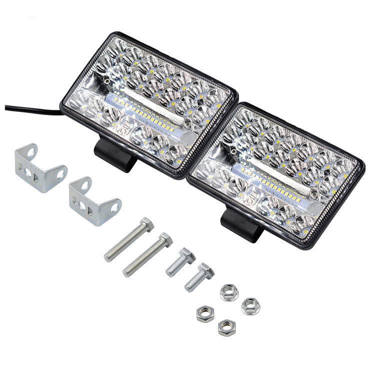 قطعتان من مصباح العمل المُعدّل WUPP CS-1243A1 لسيارة، 4 بوصات، مربع، 20 مصباح LED، كشاف كشاف مُعدّل، CS-1243A1