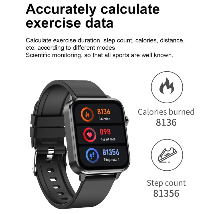 E86 1.7 inch TFT Color Screen IP68 Waterproof Smart Watch, Support Blood Oxygen Monitoring / Body Temperature Monitoring / AI Medical Diagnosis, Style: Steel Strap