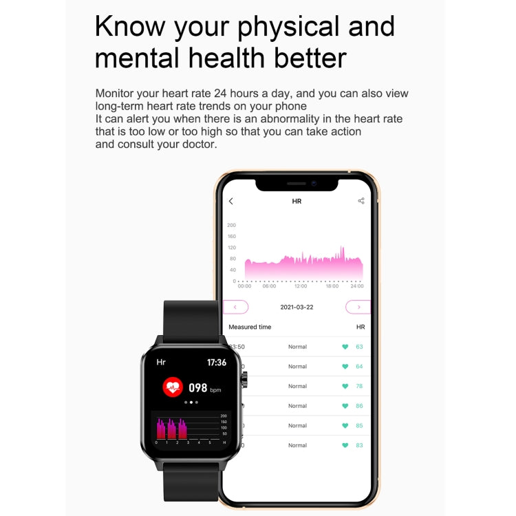 E86 1.7 inch TFT Color Screen IP68 Waterproof Smart Watch, Support Blood Oxygen Monitoring / Body Temperature Monitoring / AI Medical Diagnosis, Style: Leather Strap