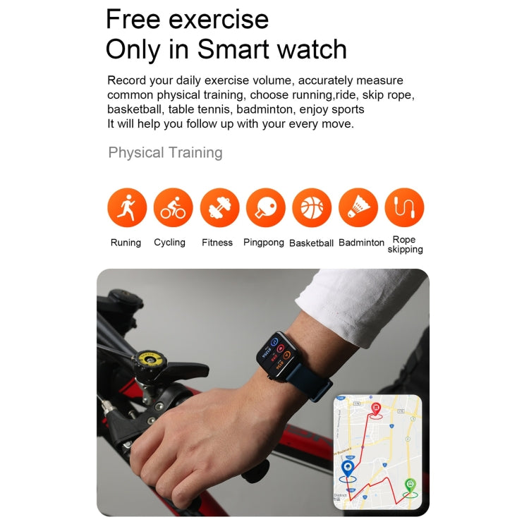 E86 1.7 inch TFT Color Screen IP68 Waterproof Smart Watch, Support Blood Oxygen Monitoring / Body Temperature Monitoring / AI Medical Diagnosis, Style: Leather Strap