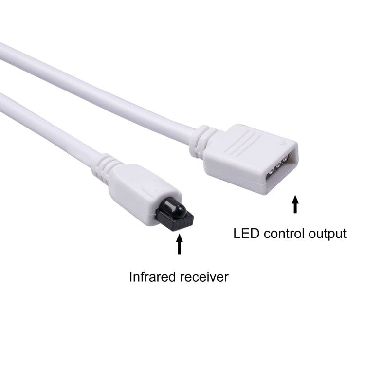 وحدة تحكم LED RGB بتقنية البلوتوث JH-RGB02 DC5.5x2.1mm مع جهاز تحكم عن بعد بـ 24 مفتاحًا، JH-RGB02