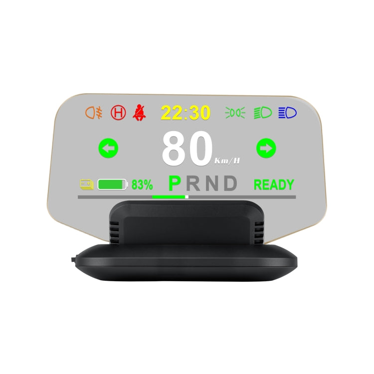T1 5.1 inch Car HUD Head-up Display Overspeed Alarm / Remaining Battery Percentage Display for Tesla Model 3 / Y, T1 HUD