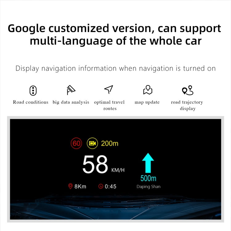 T1 5.1 inch Car HUD Head-up Display Overspeed Alarm / Remaining Battery Percentage Display for Tesla Model 3 / Y, T1 HUD