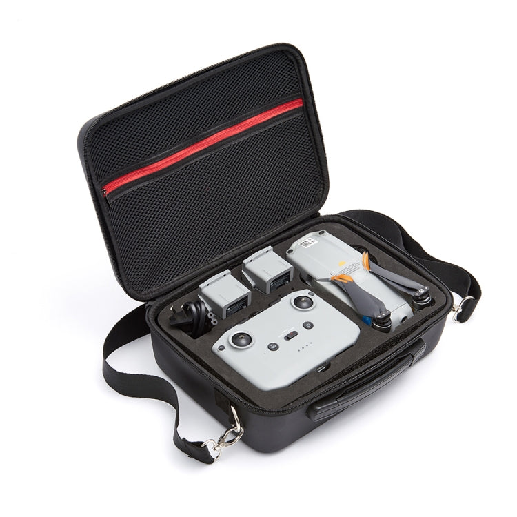 حقيبة تخزين محمولة بكتف واحد للسفر وغطاء من البولي يوريثان لطائرة DJI Air 2S، لون أسود مع بطانة سوداء، لون أسود مع بطانة حمراء لطائرة DJI Air 2S