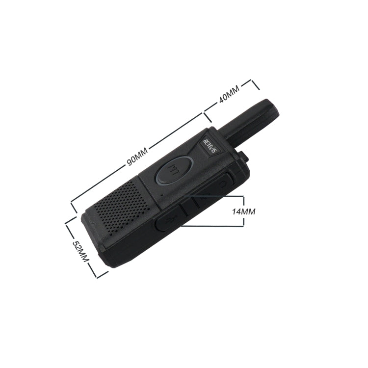 1 Pair RETEVIS RT18 16CHS FRS Dual PTT Handheld Walkie Talkie, US Plug