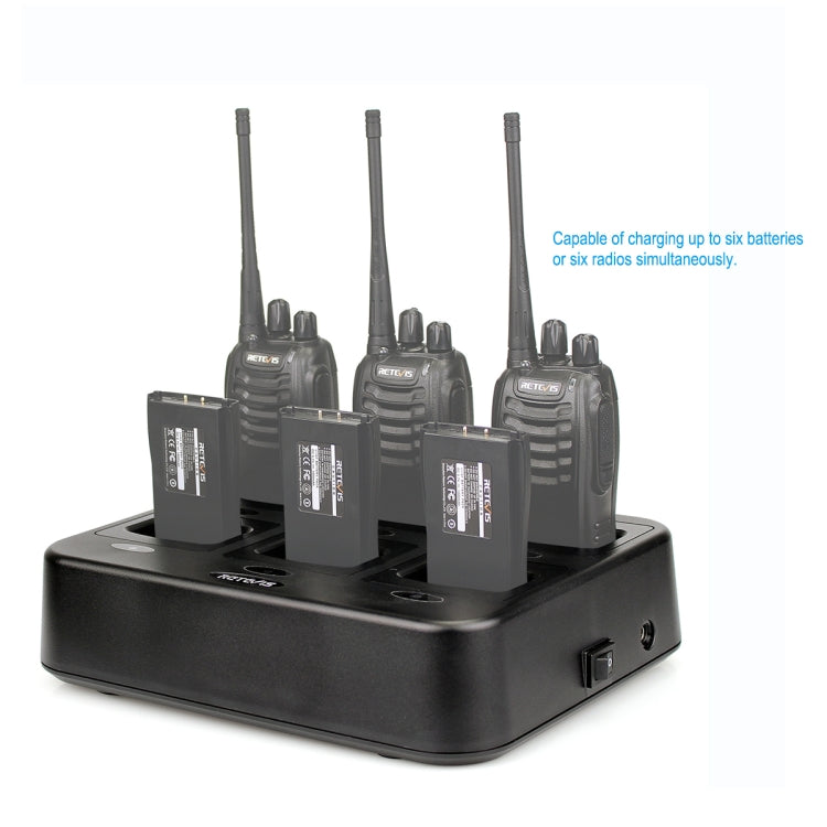 RETEVIS RTC777 Six-Way Walkie Talkie Charger for Retevis H777,