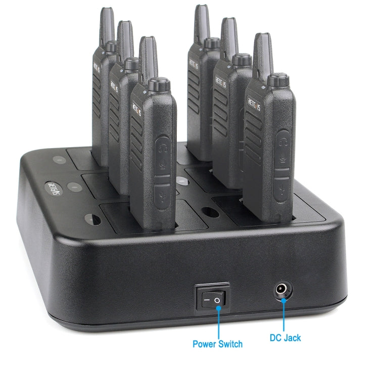 RETEVIS RTC22 Multi-function Six-Way Walkie Talkie Charger for Retevis RT22,