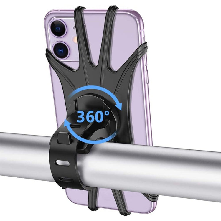 360 Degree Rotation Silica Gel Bicycle Phone Holder for 4-6.8 inch Mobile Phone