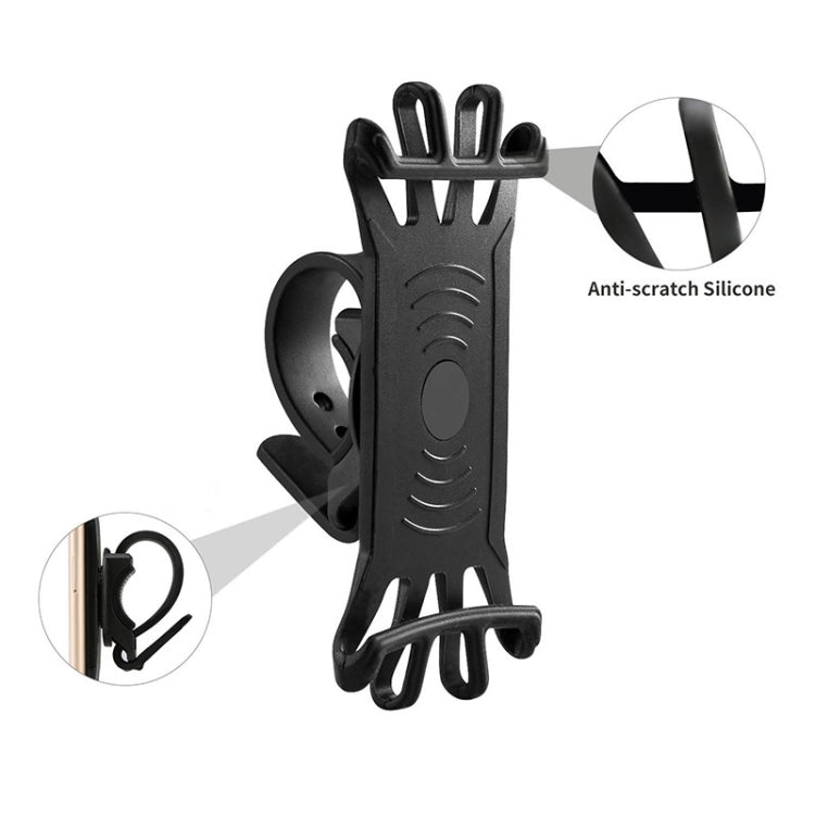 360 Degree Rotation Silica Gel Bicycle Phone Holder for 4-6.8 inch Mobile Phone