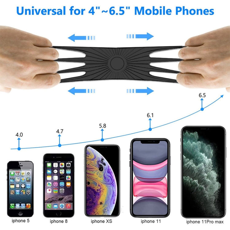 360 Degree Rotation Silica Gel Bicycle Phone Holder for 4-6.8 inch Mobile Phone
