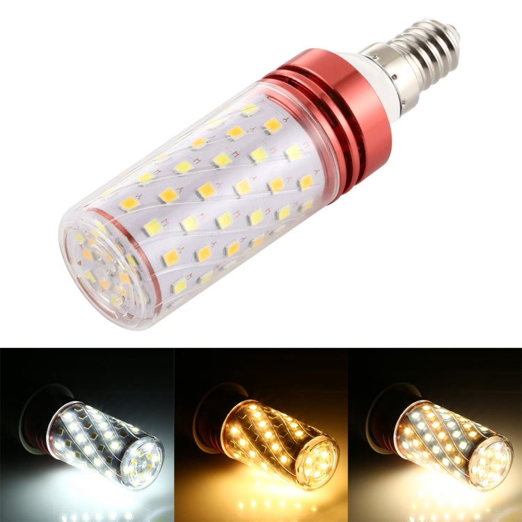 Three-Color Dimming Corn Light Bulb SMD 2835, E27 16W 700LM 84LEDs, E14 16W 700LM 84LEDs, E27 12W 500LM 60LEDs, E14 12W 500LM 60LEDs