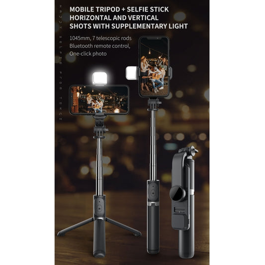 Q02S Fill Light Bluetooth Selfie Stick Tripod Mobile Phone Holder